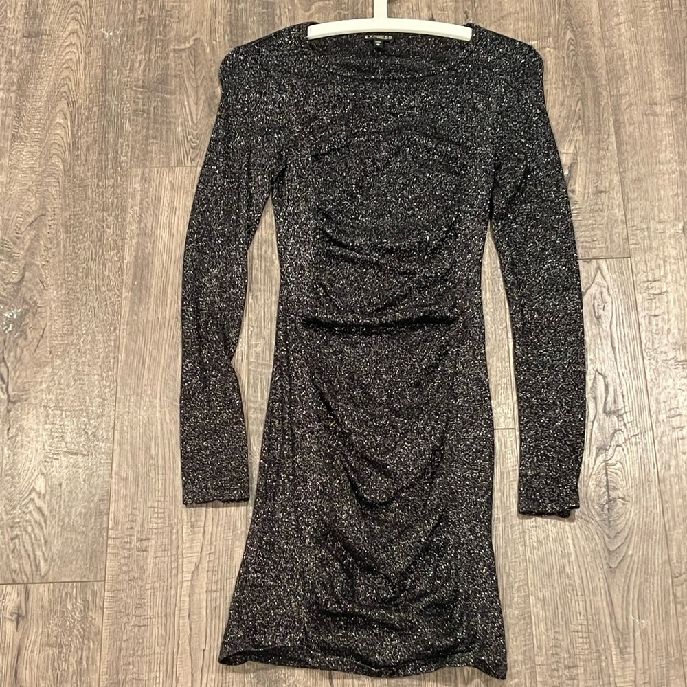 Express sparkly body con dress